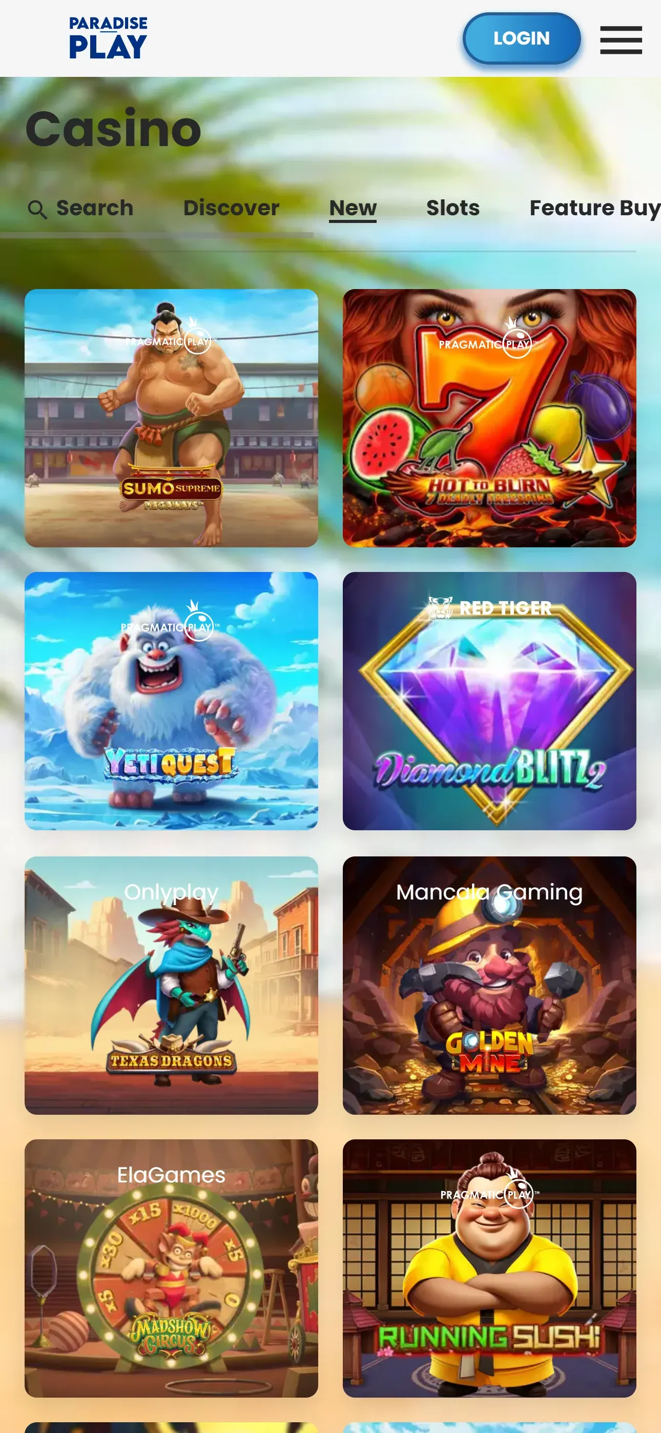 Paradise Play Casino — mobiel